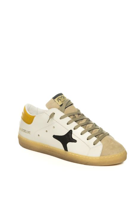 Sneaker pelle bianco/nero AMA BRAND DELUXE | 4024SNK-BIA/NERO